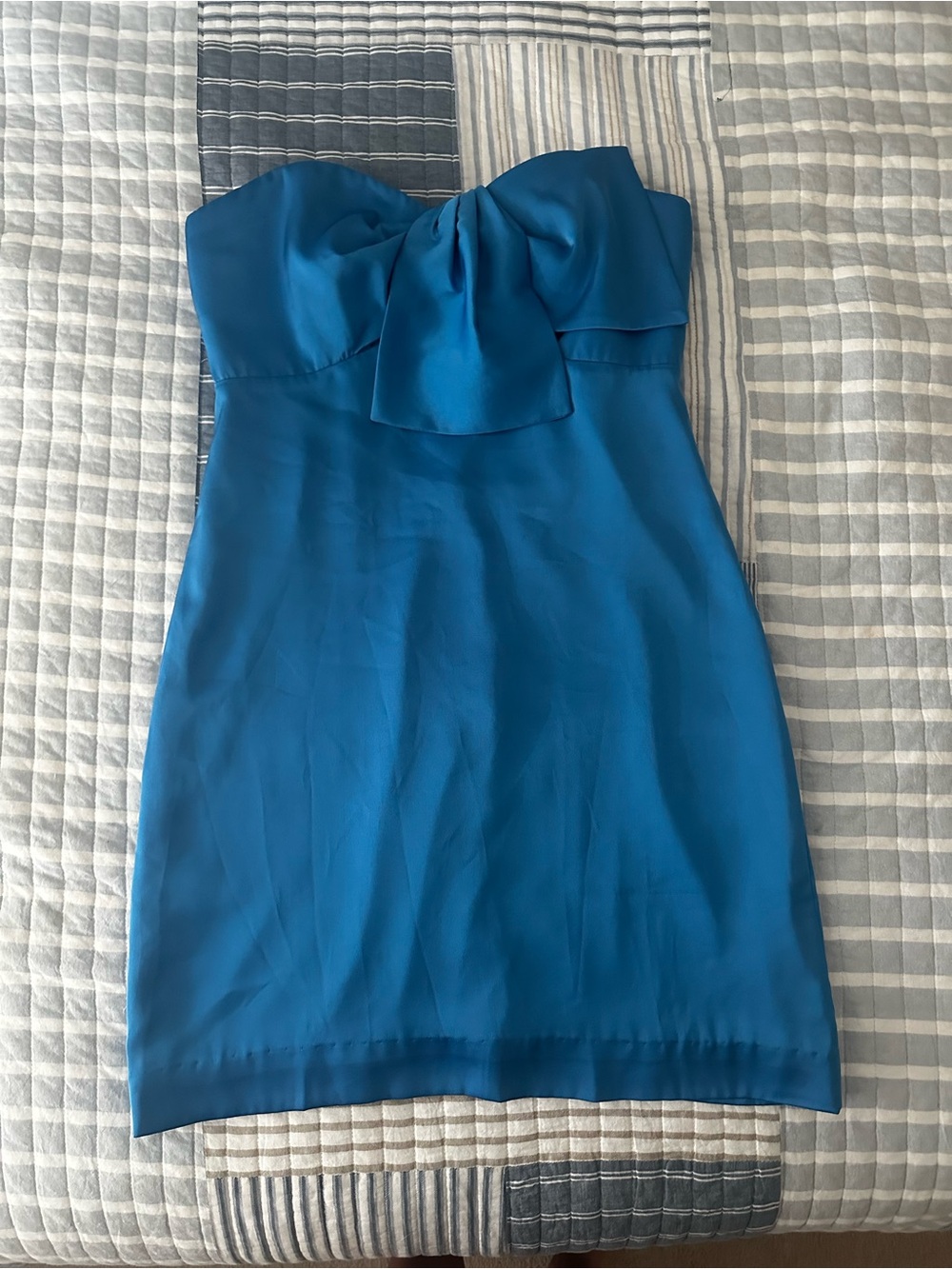 Lilly Pulitzer Strapless Royal Blue Bow-Front Dress - Picture 2 of 4